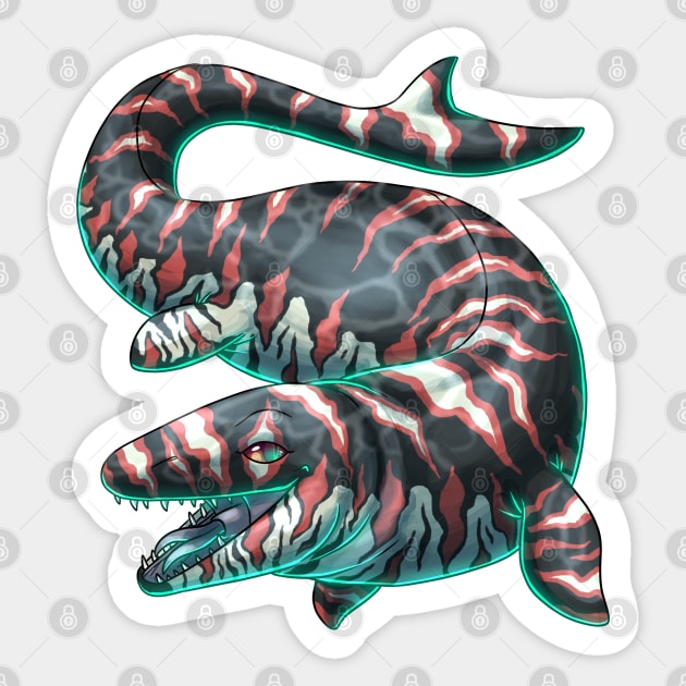 Mighty Mosasaurus Sea Rex Sticker by cometkins